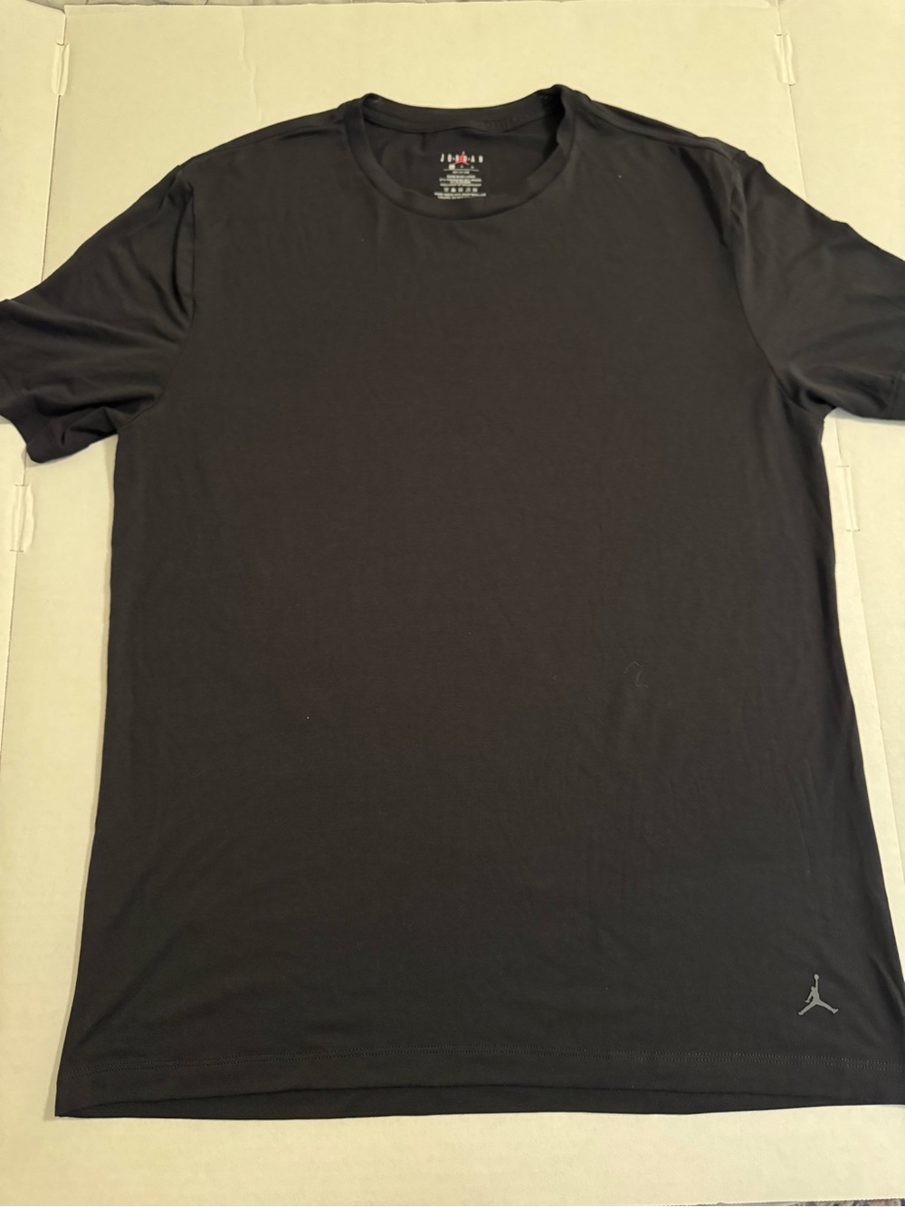 Jordan Men's Black Short-Sleeve Crew T-Shirt with Subtle Jumpman